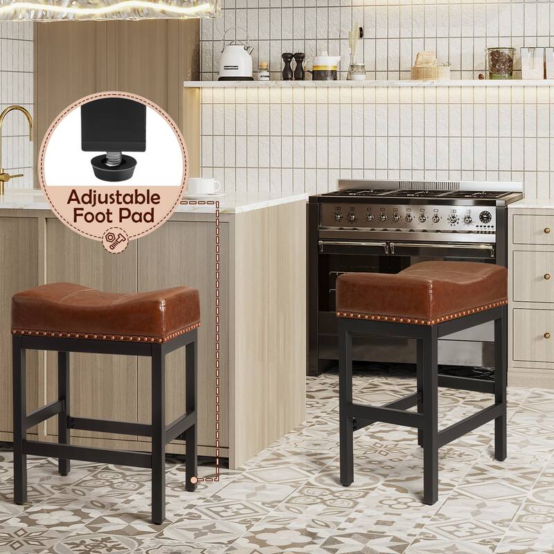 Homall Bar Stool Saddle Counter Stools