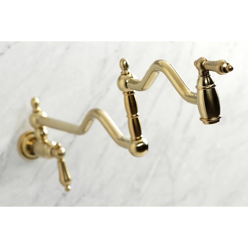 Heritage Wall Mount Pot Filler Kitchen Faucet