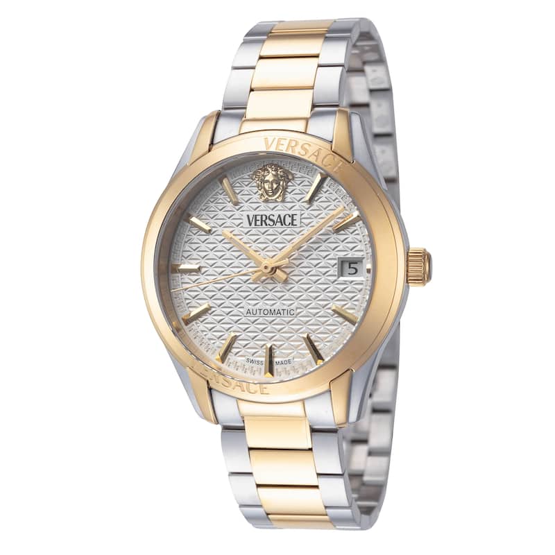 Versace Women's Greca 35mm Silver Dial Stainless Steel Automatic Watch - Two-Tone - One Size