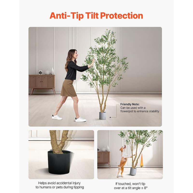 8ft Artificial Olive Tree with Lifelike Green Leaves and 94 Fruits for Indoor Home Decor - 48.82” x 35.43” x 96.06”