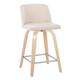 Option Cream Noise Fabric/Square Chrome Footrest