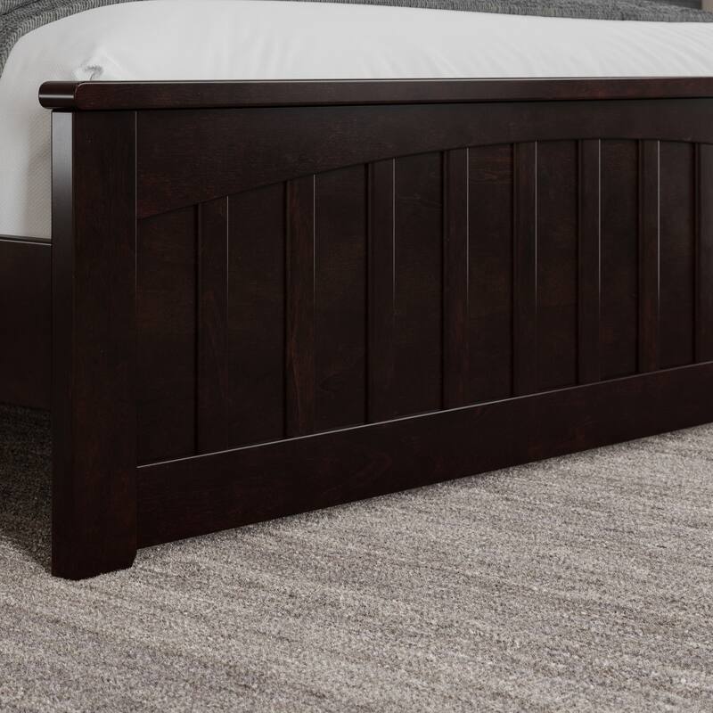 Becket Solid Wood Low Profile Platform Bed with Matching Footboard