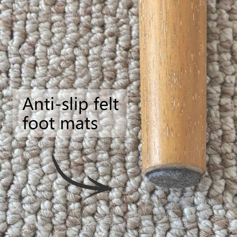 25.5" Seat Height Upholstered Counter Stool With Solid Wood Legs (Set of 4)