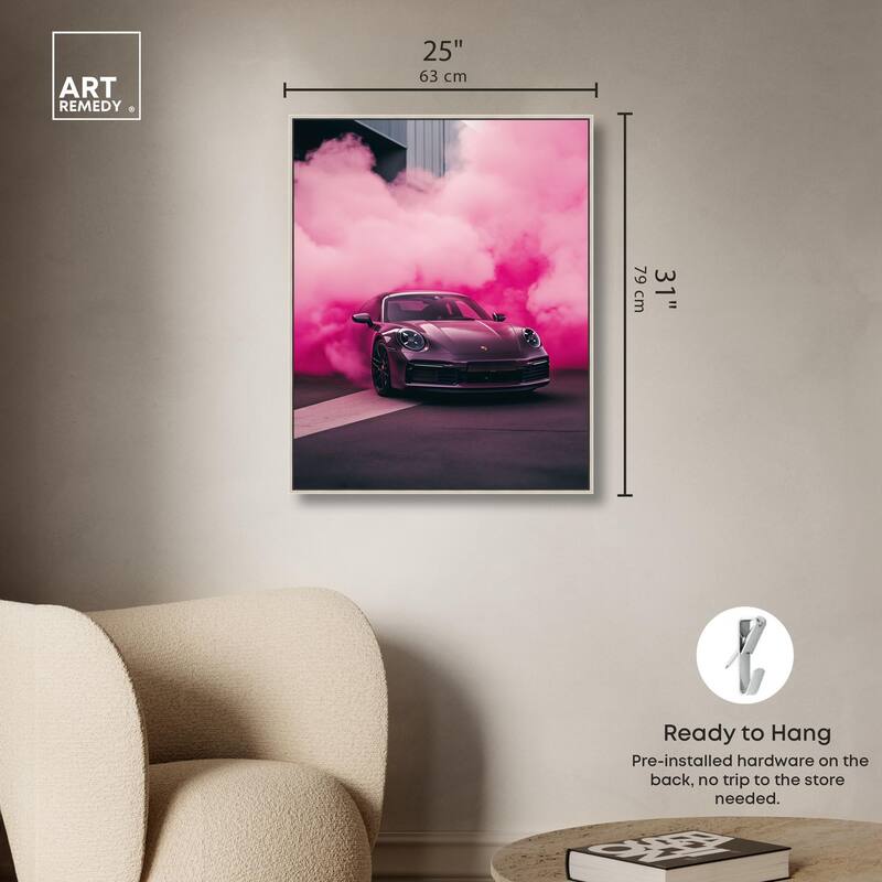 Turbocharged Pink Canvas by Art Remedy