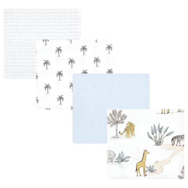 slide 1 of 1, Hudson Baby Infant Boy Cotton Flannel Receiving Blankets, Boy Safari World, One Size - Boy Safari World - One Size One Size - Boy Safari World