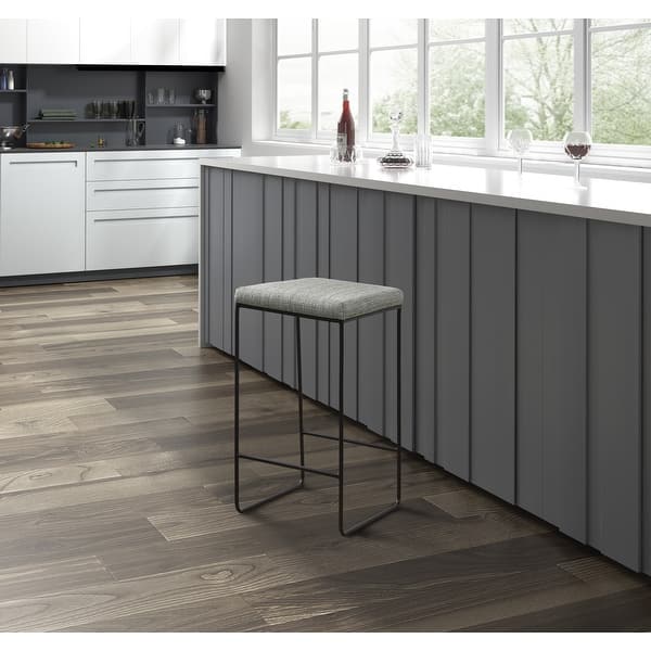 slide 2 of 6, Martha Stewart Hastings Grey/ Black Counter Stool Single - Counter Height