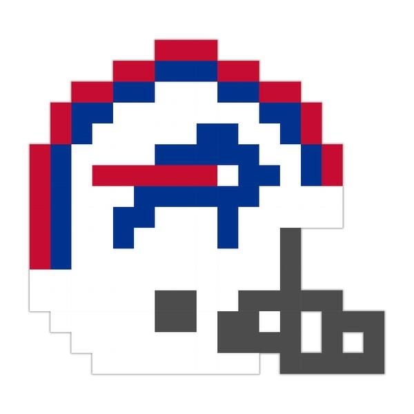 Buffalo - Football Helmet Pixel Art - 6x6 Peel'n'stick Wall Art - Bed 