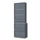 preview thumbnail 12 of 16, 83.7" Modern Tall Pantry Cabinet Set of 2 with Faux Marble Tops & Drawers