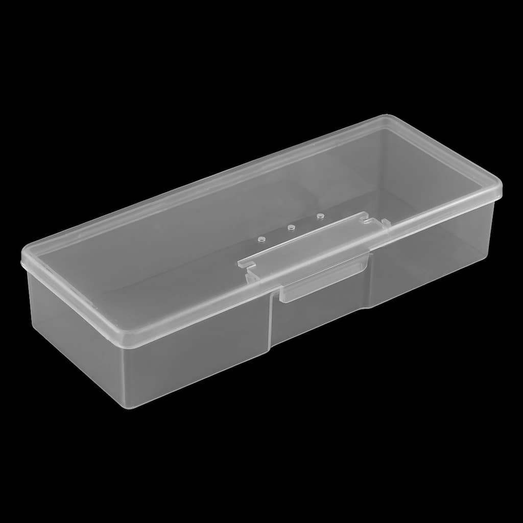 Home Plastic Rectangle Shaped Organizer Storage Box Holder Case Clear