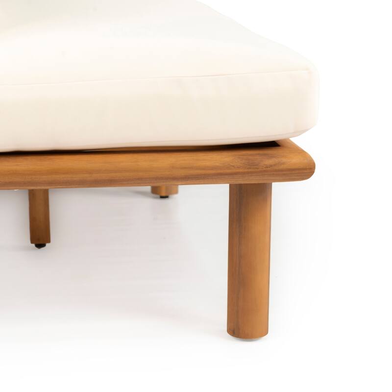 Christopher Knight Home - Ardeno Outdoor Acacia Wood Sofa Loveseat with Cushions and Water-Repellent Fabric - 71.54