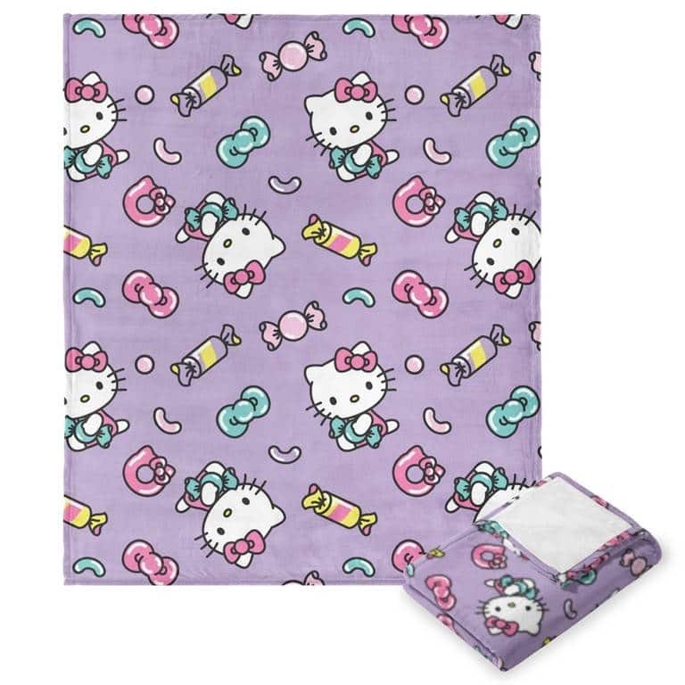 Sanrio Hello Kitty Micro Raschel Throw Blanket