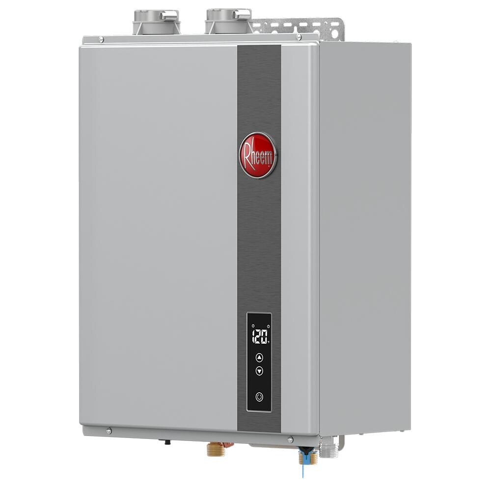 Rheem RTGH-84DVLN-3 Super High Efficiency Condensing Indoor Tankless  Natural Gas Water Heater, 8.4 GPM - On Sale - Bed Bath u0026 Beyond - 38389433
