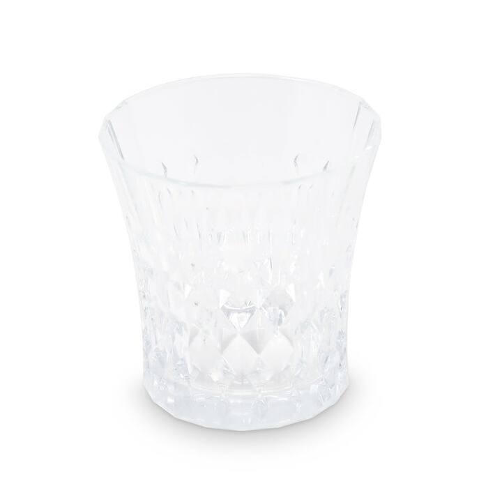 Liscio Ottico - Set of 6 Diamond Cut Glasses with Colored Shade on the Bottom - Highball - Clear