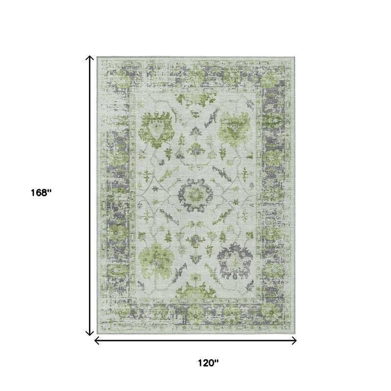 HomeRoots Floral Traditional Rectangle Outdoor Rug
