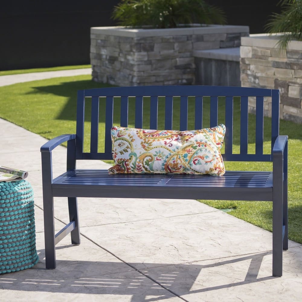 Loja Outdoor Acacia Wood Bench by Christopher Knight Home