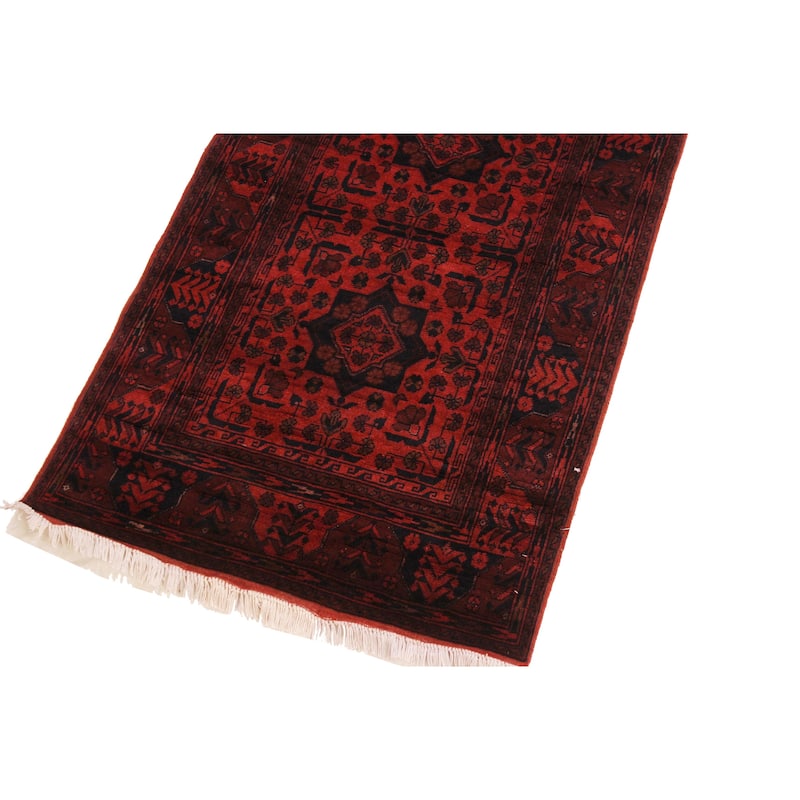 Southwestern Biljik Khal Mohammadi Charley Red/Black Runner - 2'10'' x 9'8''