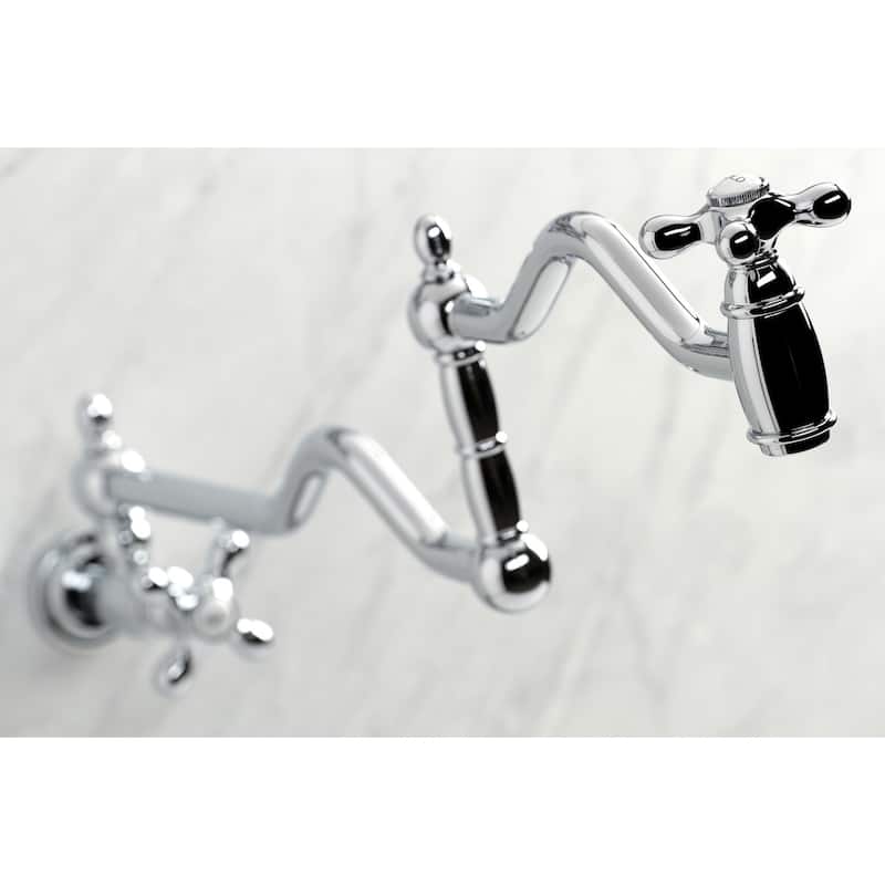 Heritage Wall Mount Pot Filler Kitchen Faucet