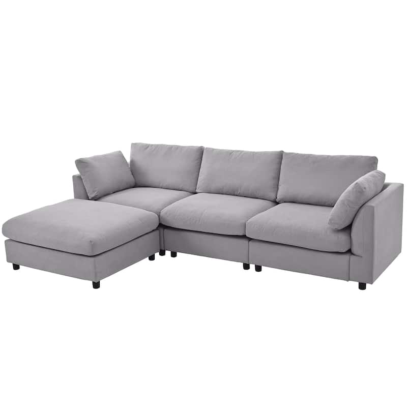 Large Convertible Sectional Sofa L Shaped Couch with Reversible Chaise
