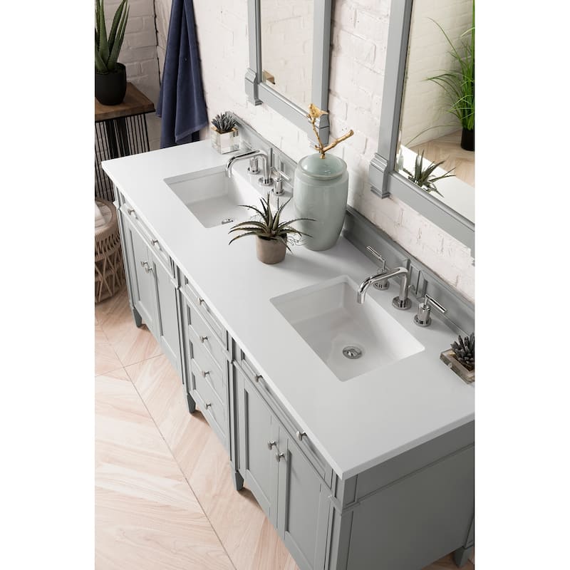 James Martin Vanities Brittany 72" Double Vanity, Urban Gray