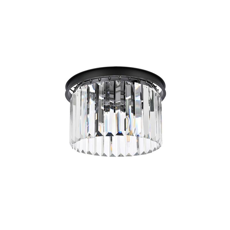 Royce Edge 3-Light Matte Black Flush Mount