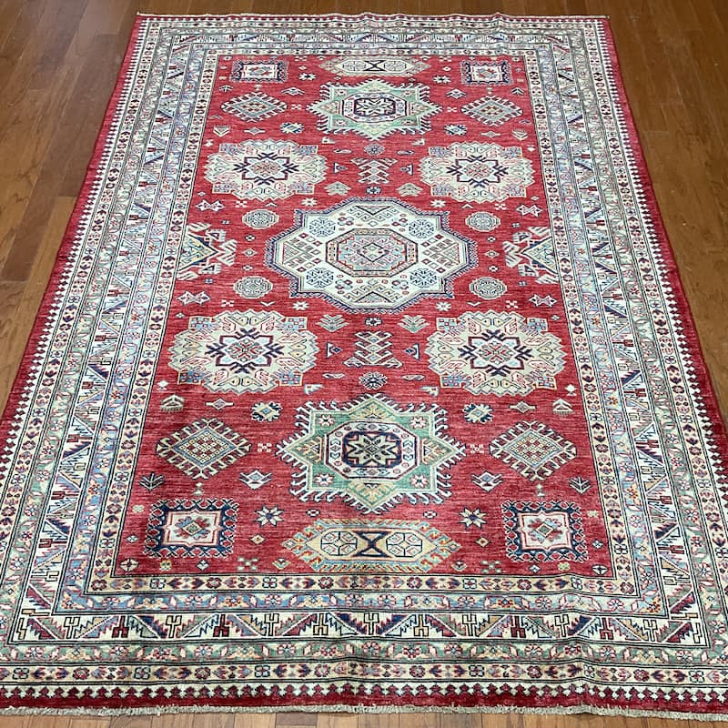 HERAT ORIENTAL Handmade Super Kazak Wool Rug - 5'7" x 7'9"