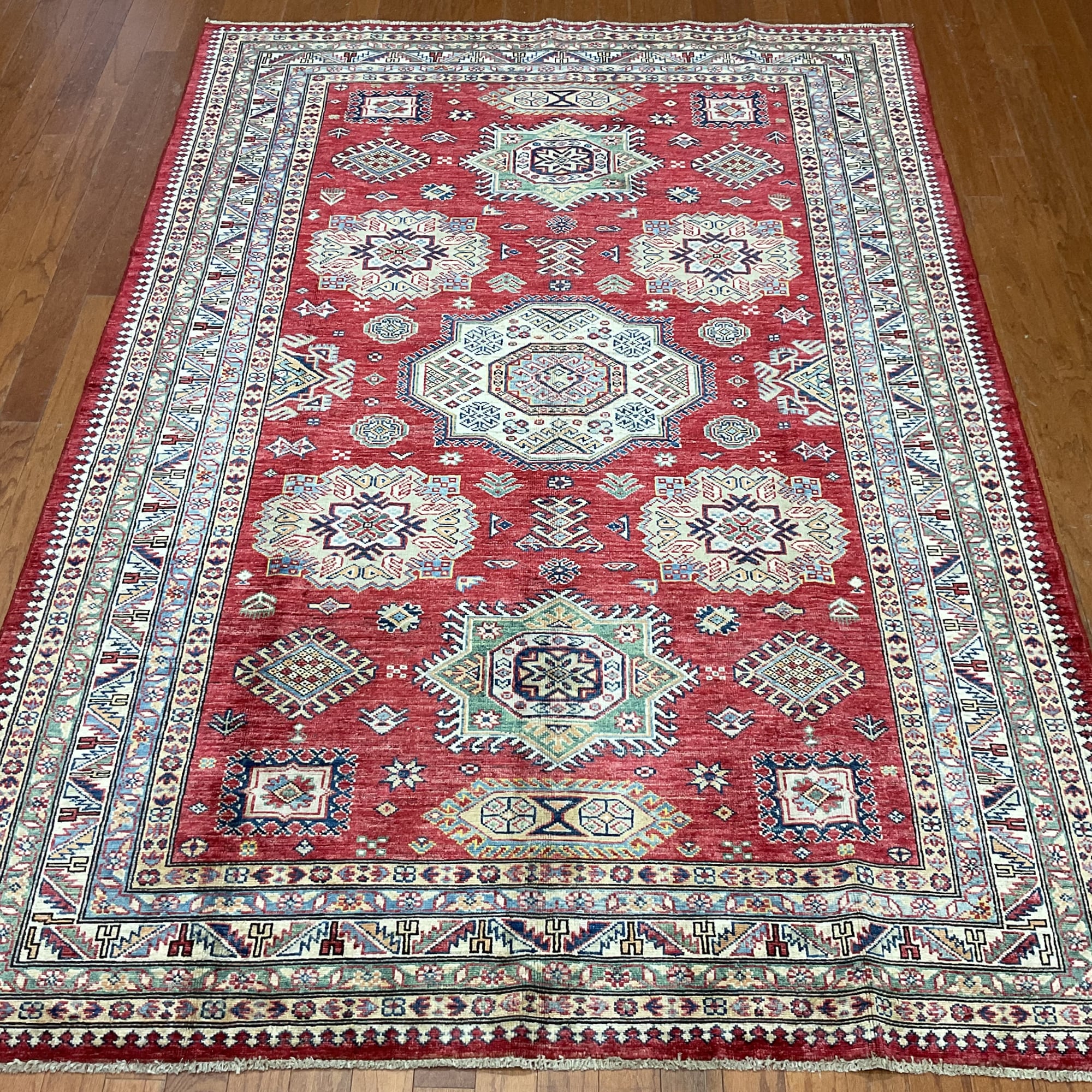 HERAT ORIENTAL Handmade Super Kazak Wool Rug - 5'7" x 7'9"