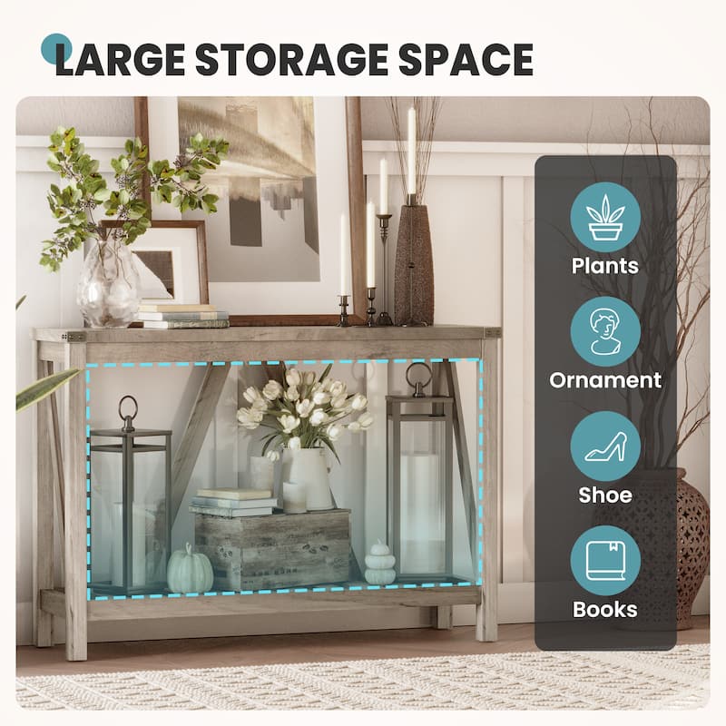 Crestlive 2 Tiers Entryway Console Table Living Room Behind Couch Sofa Table