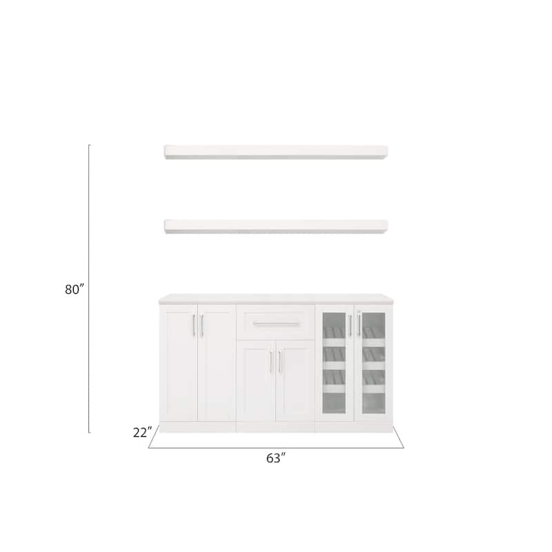 NewAge Products 21" Home Bar 6-Piece Cabinet Set