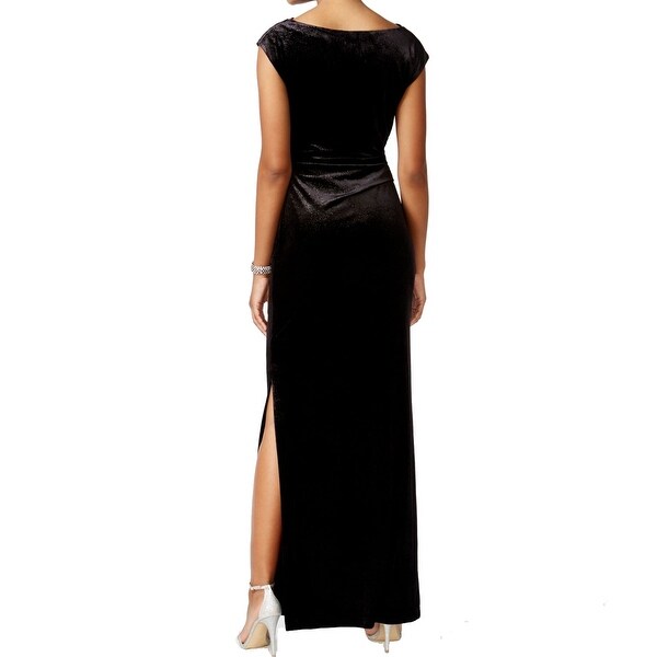 vince camuto cowl neck velvet gown