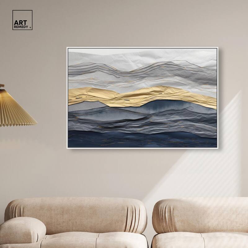 Flowing Golden Tide Canvas by Art Remedy