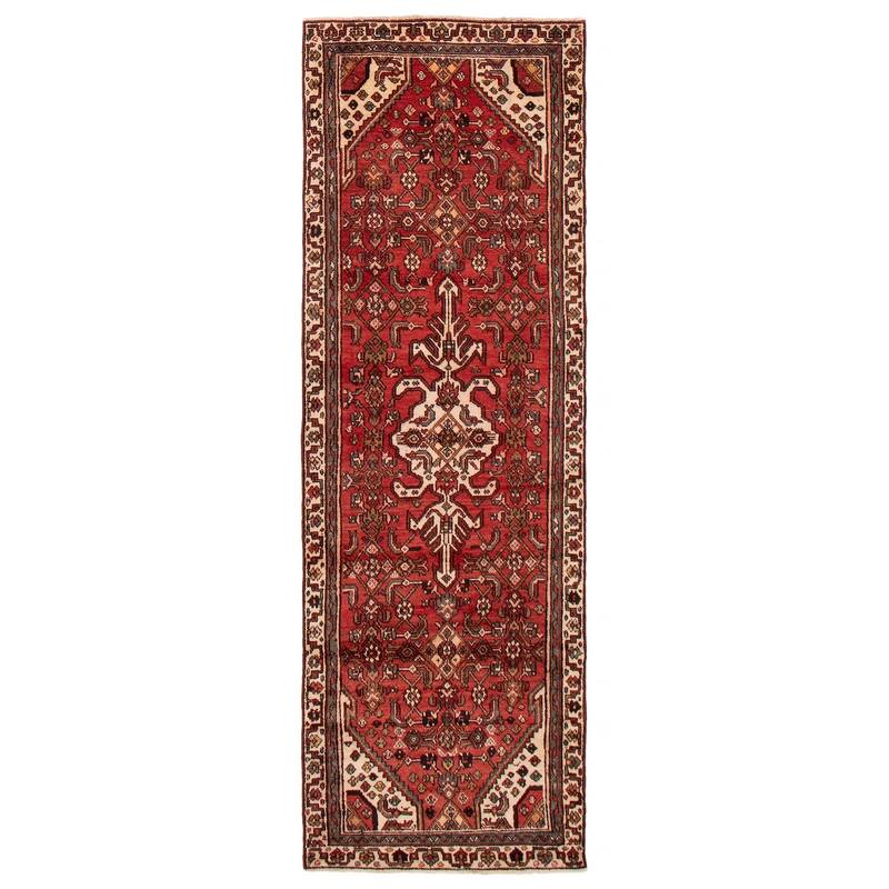 ECARPETGALLERY Hand-knotted Andelz Red Wool Rug - 3'1 x 9'6 - Red - 3'1 x 9'6