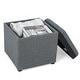 preview thumbnail 17 of 25, Adeco Storage Ottoman With Tray