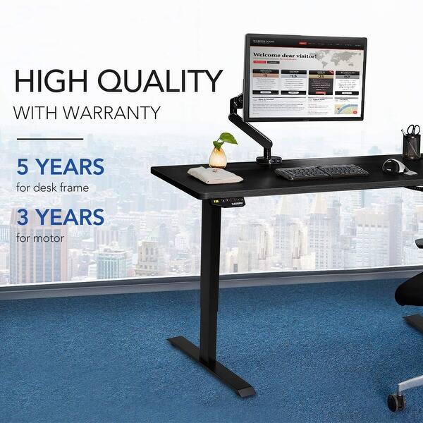 Flexispot E1b Height Adjustable Desk Frame Electric Sit Stand Desk Base Home Office Stand Up Desk Black Frame Overstock 28247746