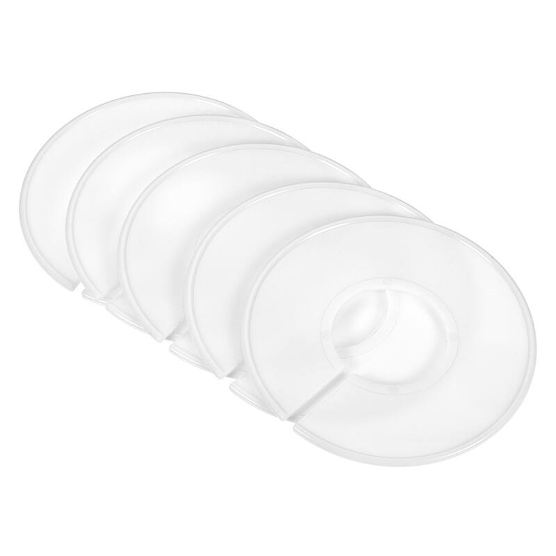 30Pcs Clothes Dividers Blank Round Clothing Wardrobe Size Separators - White