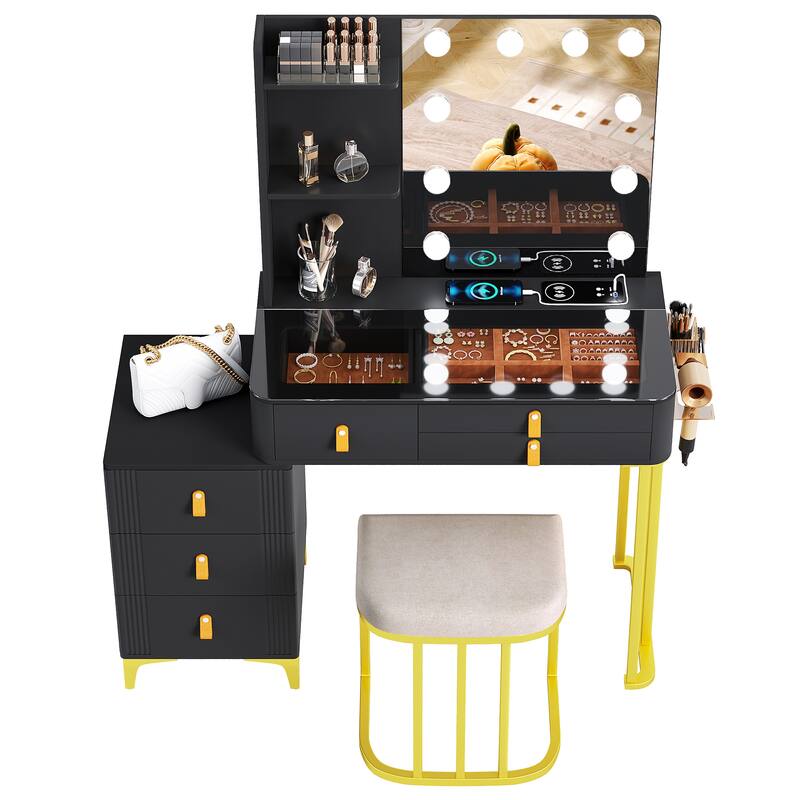 Makeup Vanity with 3 Lighting Colors