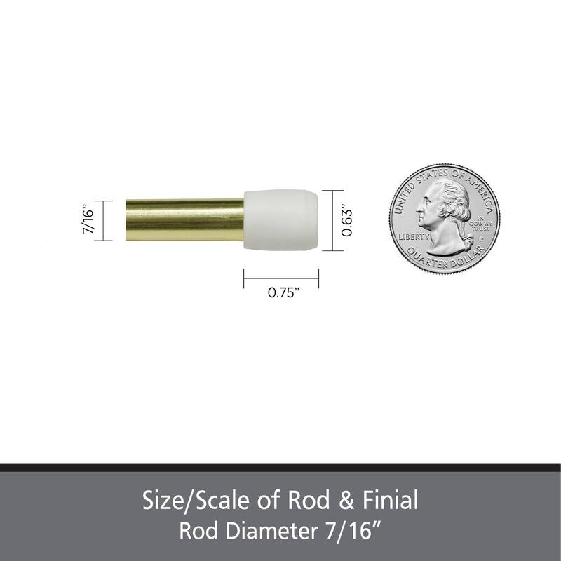 Kenney Fast Fit No Tools 7/16" Spring Tension Rod, 2-Pack