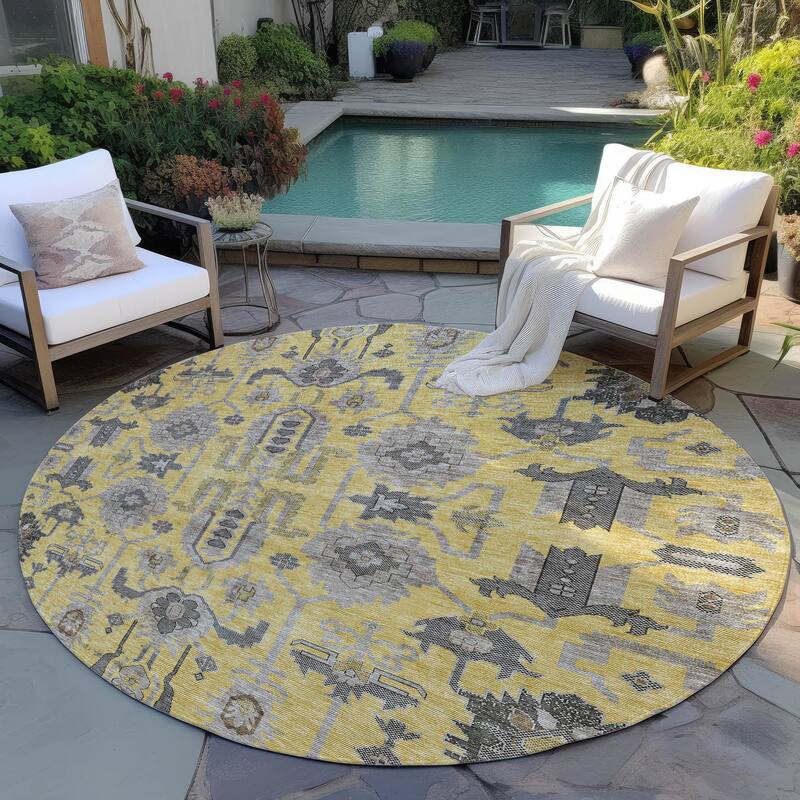 Machine Washable Indoor/ Outdoor Chantille Boho Rug