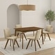 preview thumbnail 12 of 10, Set of 4 Gina Upholstered Dining Chairs in Walnut Finish