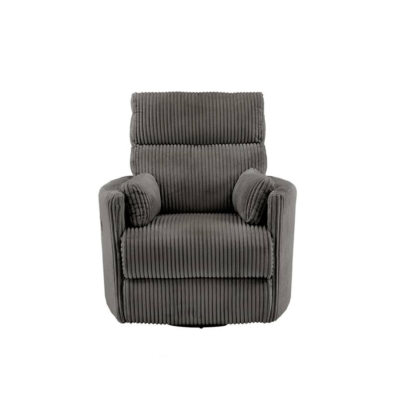 Montclair Plush Corduroy Fabric Manual Swivel Glider Recliner by iNSPIRE Q Classic