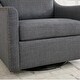 preview thumbnail 37 of 37, Linen Swivel Chairs, Club Accent Chairs, Soft Cushions