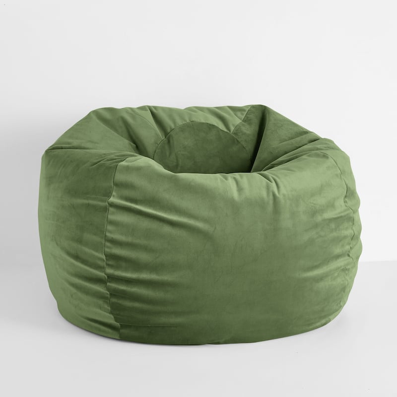 Sorra Home Solid Velvet Indoor Bean Bag