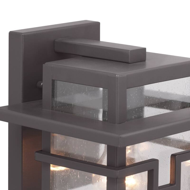 Boxwood Collection One-Light Medium Wall Lantern - 7.625 in x 7.25 in x 14.125 in