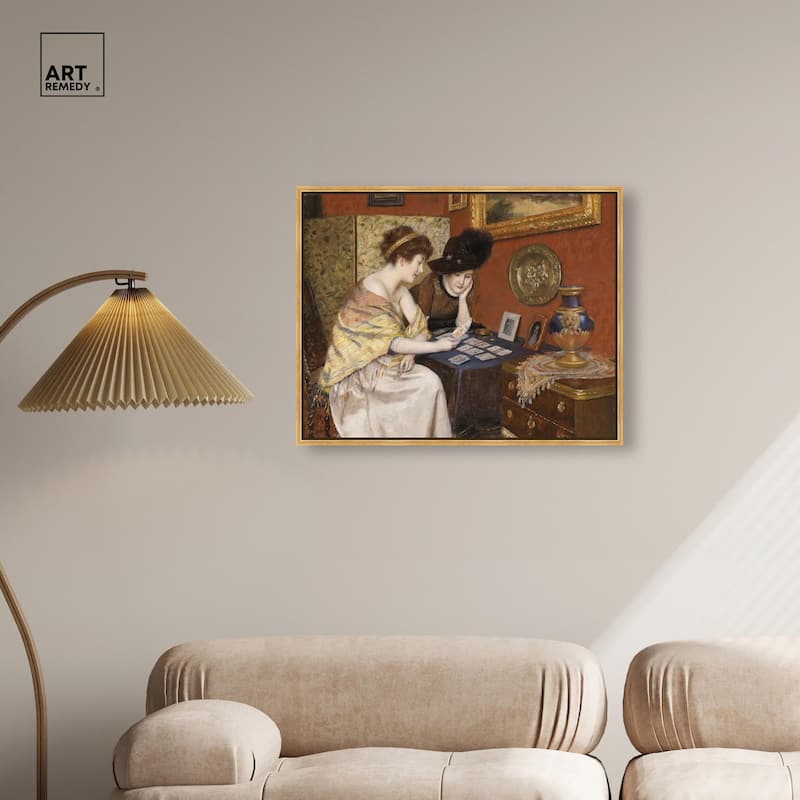 Reading the Cards Canvas by Art Remedy