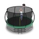 preview thumbnail 12 of 12, 14 ft. Green Round Outdoor Trampoline with Safety Enclosure Net and Ladder