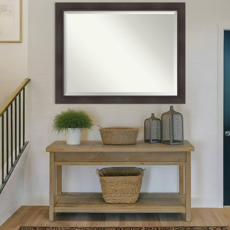 Sloped Beveled Framed Wall Mirror