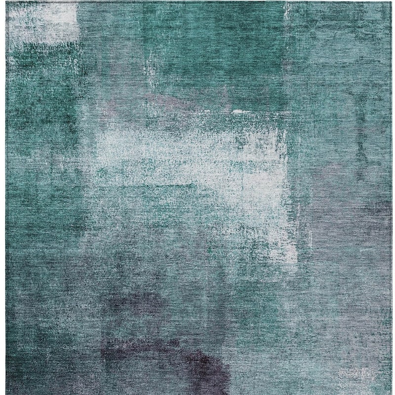 HomeRoots Abstract Transitional Rectangle Outdoor Rug