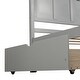 preview thumbnail 8 of 16, Platform Storage Bed, 2 Drawers with Wheels, Twin Size Frame, Gray
