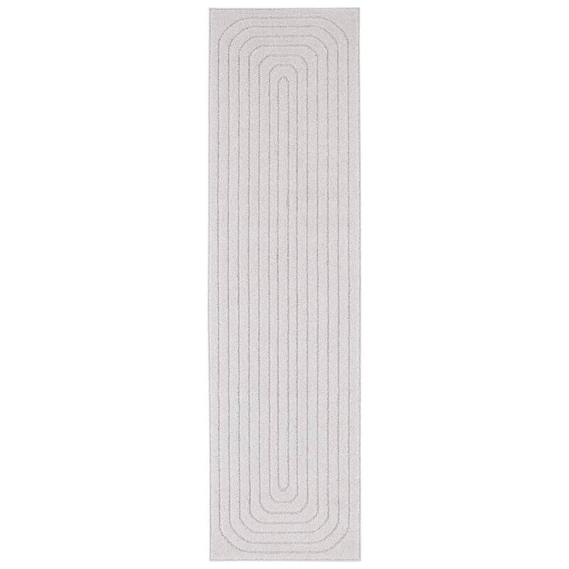 SAFAVIEH Ramona Nazym Modern Contemporary Rug - 2'2" x 8' Runner - Light Grey