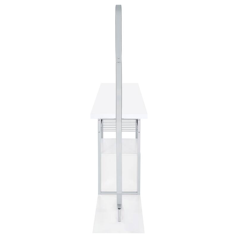 Risley 2-door Circular LED Home Bar with Wine Storage