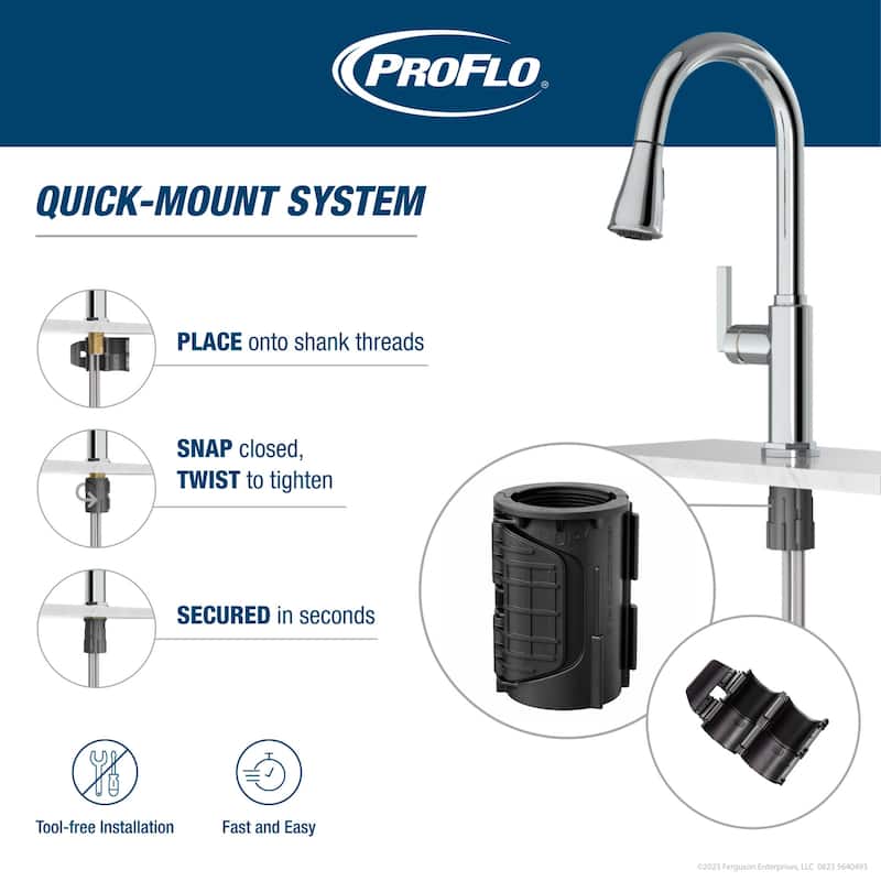 PROFLO PFXC6517 1.5 GPM Single Hole Pull Out Kitchen Faucet